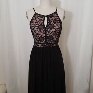 Candalete Lace Wedding Prom Dress, Black, Small